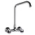 XXLselect Double Handle Wall Mount Kitchen Faucet with Swivel Spout 250 mm, Height 300 mm