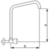XXLselect Double Handle Wall Mount Kitchen Faucet with Swivel Spout 240 mm, Height 165 mm