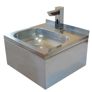 XXLselect Wash Basin, 400x385x(h)225 mm Central Drain with Electronic Battery and Mixer XXLselect Wash Basin, 400x385x(h)225 mm Central Drain with Electronic Battery and Mixer