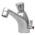 XXLselect Self-Closing Deck-Mounted Basin Faucet with Push-Button and Mixer and Hoses Included, Water Connection Thread 3/8''