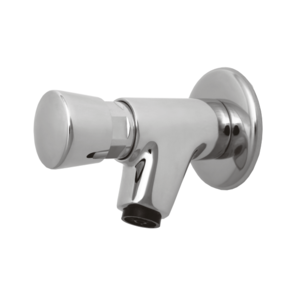XXLselect Self-Closing Wall-Mounted Basin Faucet with Push Button, Water Connection Thread 1/2''