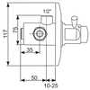 XXLselect Shower mixer for concealed installation with mixer