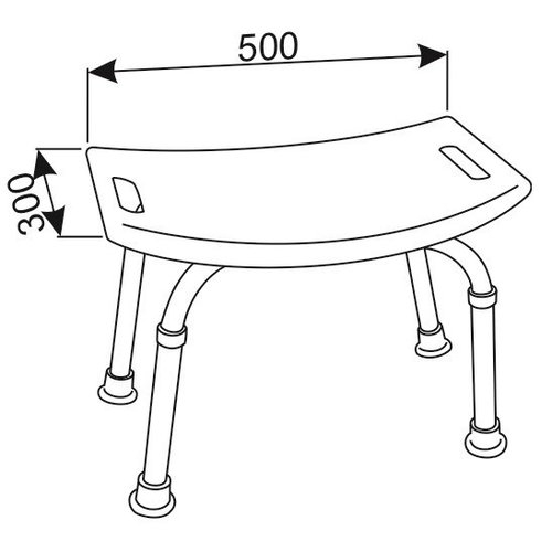 XXLselect Krzesełko prysznicowe