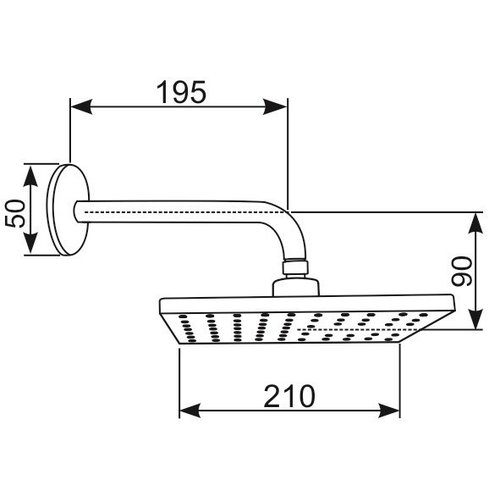 XXLselect Głowica natryskowa z deszczownicą na przegubie XXLselect Głowica natryskowa z deszczownicą na przegubie