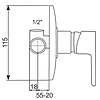 XXLselect Single lever shower mixer for concealed installation XXLselect Single lever shower mixer for concealed installation