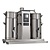 BRAVILOR BONAMAT Filter Coffee Machine with 2 Containers 2 x 10 L and Digital Display, 6,18 kW