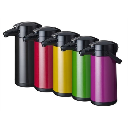 BRAVILOR BONAMAT Termos z pompką 2,2 L ze stali nierdzewnej ze szklanym wkładem czarny metalik BRAVILOR BONAMAT Termos z pompką 2,2 L ze stali nierdzewnej ze szklanym wkładem czarny metalik