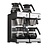 BRAVILOR BONAMAT Filter Coffee Machine Manual Water Filling with 4 Hot Plate and 4 Decanters, 28 L/h, 3,46 kW