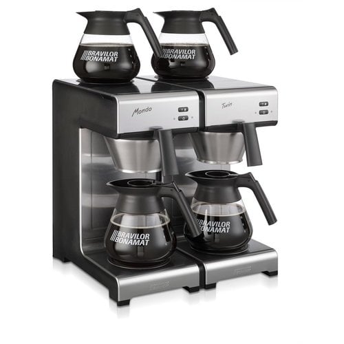 BRAVILOR BONAMAT Filter Coffee Machine Manual Water Filling with 4 Hot Plate and 4 Decanters, 28 L/h, 3,46 kW BRAVILOR BONAMAT Filter Coffee Machine Manual Water Filling with 4 Hot Plate and 4 Decanters, 28 L/h, 3,46 kW