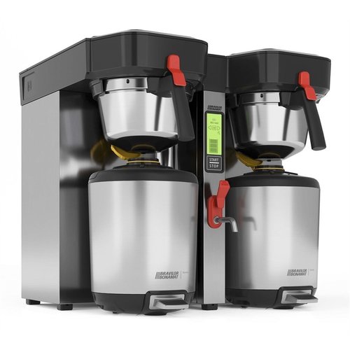 BRAVILOR BONAMAT Ekspres przelewowy z dwoma termosami i czterema objętościami parzenia kawy bezpośrednio do termosu, 3 kW
