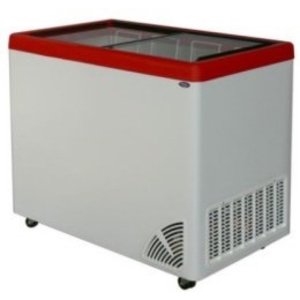 XXLselect Glass Top and Electronic Control Chest Freezer 250 L, from -18 °C to -22 °C