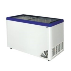 XXLselect Glass Top and Electronic Control Chest Freezer 381 L, from -18 °C to -22 °C