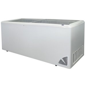 XXLselect Glass Top and Electronic Control Chest Freezer 650 L, from -18 °C to -22 °C