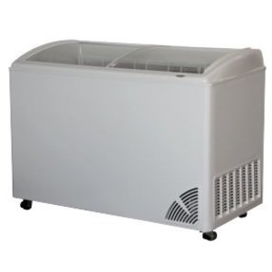 XXLselect Glass Top and Electronic Control Chest Freezer 381 L, from -18 °C to -22 °C