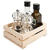 Contacto Cruet Set in Wooden Box
