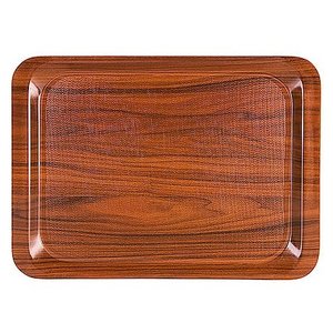 Contacto Antypoślizgowa prostokątna taca do serwowania 320 x 440 mm z drewna laminowanego, brązowa
