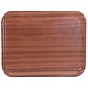 Contacto Antypoślizgowa prostokątna taca stołówkowa do serwowania 350 x 460 mm z melaminy, brązowa Contacto Antypoślizgowa prostokątna taca stołówkowa do serwowania 350 x 460 mm z melaminy, brązowa