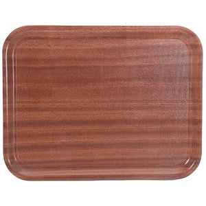 Contacto Melamine Rectangular Non-Slip Canteen Tray 350 x 460 mm Brown