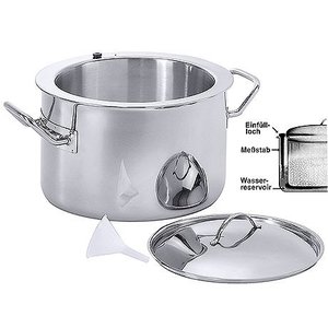 Contacto Stainless Steel Soup and Gravy Pan with Lid 6 L Ø 240 mm