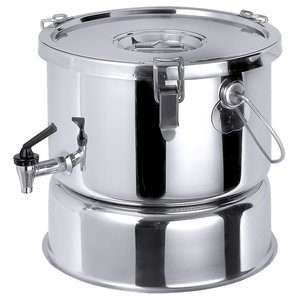 Contacto Insulated Stainless Steel Container 10 L with Tap and Lid Contacto Insulated Stainless Steel Container 10 L with Tap and Lid