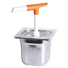 Contacto Spare lid with hole for installation of pump on GN 1/6 Sauce Dispenser