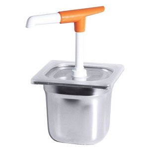 Contacto Spare lid with hole for installation of pump on GN 1/6 Sauce Dispenser Contacto Spare lid with hole for installation of pump on GN 1/6 Sauce Dispenser