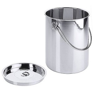 Contacto Pojemnik nierdzewny na płyny lub żywność z pokrywą, 5 l, o średnicy 175 mm Contacto Pojemnik nierdzewny na płyny lub żywność z pokrywą, 5 l, o średnicy 175 mm