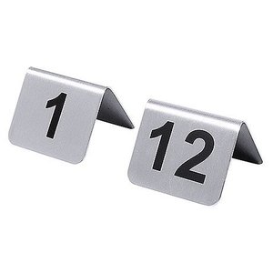 Contacto Table Numbers with numbers 1 to 12 Contacto Table Numbers with numbers 1 to 12