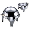 Contacto Electric Round Chafing Dish with Glass Roll-Top Cover 6,8 L
