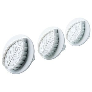 Contacto Fondant Cutter ROSE LEAF 5.7 cm / 6 cm / 6.5 cm