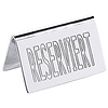 Contacto Reserved Table Sign with words in German RESERVIERT