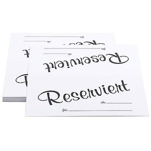 Contacto Set of 25 cards in German "Reserviert" matching for Card Holder