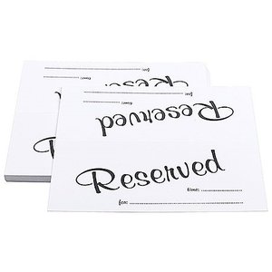 Contacto Set of 25 cards " Reserved" matching for Card Holder