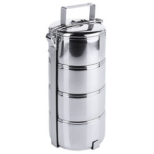 Contacto Menażka obiadowa ze stali nierdzewnej 4x0,6 l, o średnicy 115 mm Contacto Menażka obiadowa ze stali nierdzewnej 4x0,6 l, o średnicy 115 mm