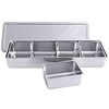 Contacto Pojemnik na dodatki ze stali nierdzewnej, 4x0,75 l, 400x140x62 mm Contacto Pojemnik na dodatki ze stali nierdzewnej, 4x0,75 l, 400x140x62 mm