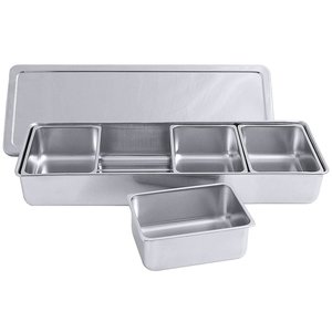 Contacto Pojemnik na dodatki ze stali nierdzewnej, 4x0,75 l, 400x140x62 mm Contacto Pojemnik na dodatki ze stali nierdzewnej, 4x0,75 l, 400x140x62 mm