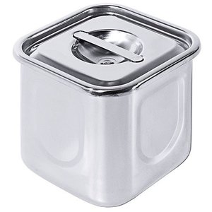 Contacto Pojemnik ze stali nierdzewnej z pokrywką, 0,46 l, 80x80x80 mm Contacto Pojemnik ze stali nierdzewnej z pokrywką, 0,46 l, 80x80x80 mm