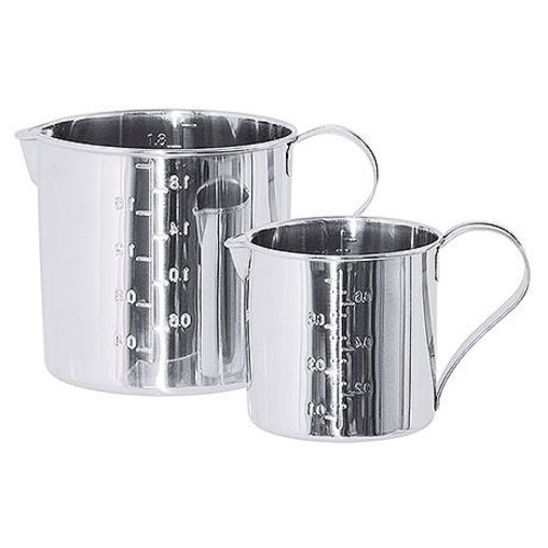 Contacto Stainless Steel Measuring Jug, 4 L with Two-Sided Graduation and Spout Contacto Stainless Steel Measuring Jug, 4 L with Two-Sided Graduation and Spout