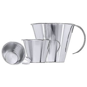 Contacto Stainless Steel Measuring Jug, 1 L with Open Handle