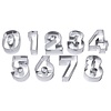 Contacto Wycinarki blaszane do ciasta, 9 sztuk, cyfry 25 mm