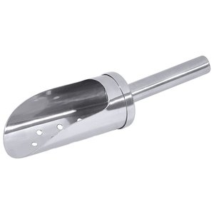 Contacto Szufelka do lodu ze stali nierdzewnej Ø50x185 mm, srebrna, perforowana Contacto Szufelka do lodu ze stali nierdzewnej Ø50x185 mm, srebrna, perforowana