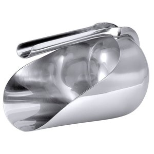 Contacto Stainless Steel Ice Scoop 500 ml, Ø95x175 mm, Silver with Open Hollow Handle
