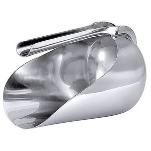 Contacto Stainless Steel Ice Scoop 1,5 ml, Ø140x205 mm, Silver with Open Hollow Handle