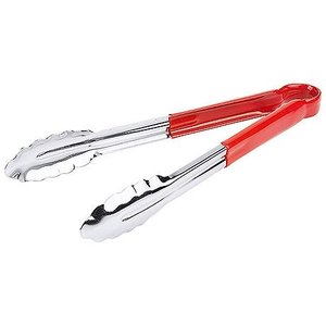 Contacto Scalloped Tongs red