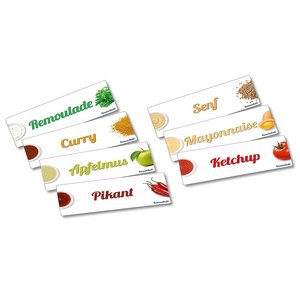 Contacto Spare set of 7 labels for Sauce Dispenser