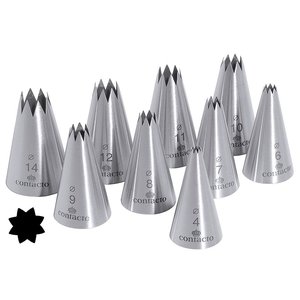 Contacto Wyprzedaż - Zestaw 9 końcówek gwiazd ze stali nierdzewnej