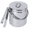 Contacto Stainless Steel Thermo-Insulating Container for Ice Cube 3 L, Ø180 mm, (h)200 mm with Lid and Tongs