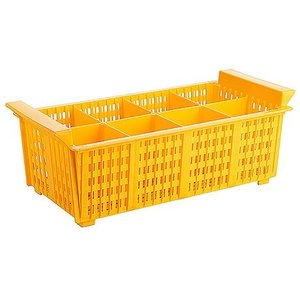 Contacto Kosz do zmywarki na sztućce 8 przegród / 430 x 210, żółty Contacto Kosz do zmywarki na sztućce 8 przegród / 430 x 210, żółty