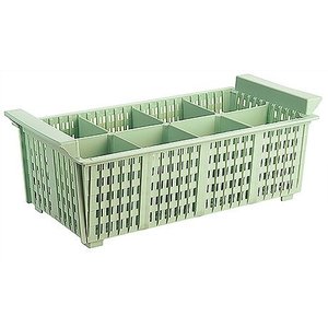Contacto Green Dishwasher Basket for Cutlery 8 compartments / 430 x 210 Contacto Green Dishwasher Basket for Cutlery 8 compartments / 430 x 210