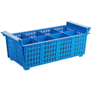 Contacto Blue Dishwasher Basket for Cutlery 8 compartments / 430 x 210 x 150 mm Contacto Blue Dishwasher Basket for Cutlery 8 compartments / 430 x 210 x 150 mm